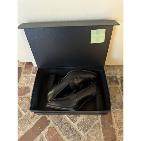 Giao Deen Leather Mid High Block Heel Square Toe Tassel Dress Pumps EU 42 /US 11 - Picture 10 of 14